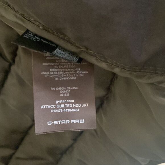 G STAR RAW Men’s Padded Hooded Black Jacket Size S - Picture 8 of 9